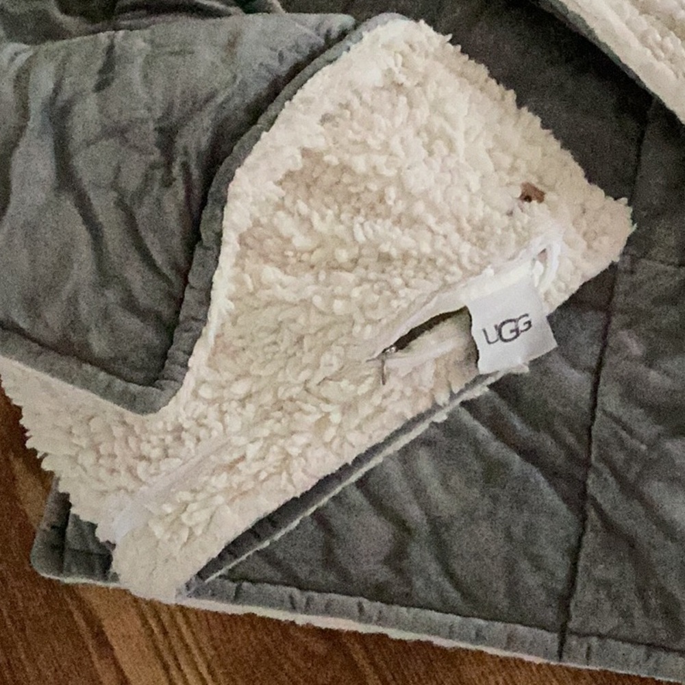 UGG Gray and Cream pillow covers